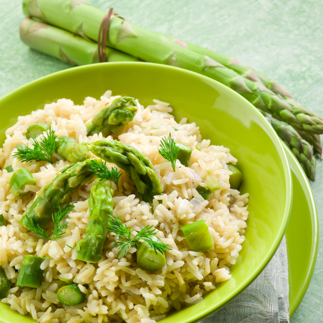 Aus Weinliebhaber-Küche: Spargelrisotto mit grünem & weißem Spargel