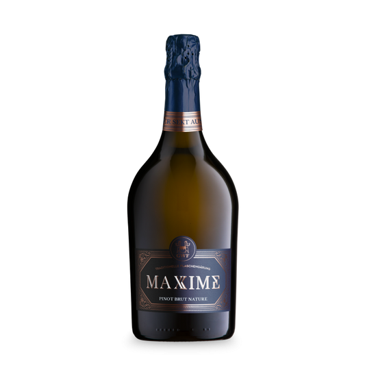 MAXIME Pinot Blanc brut nature 2019 – Feinperliger Weißburgunder-Sekt mit 36 Monaten Hefelager
